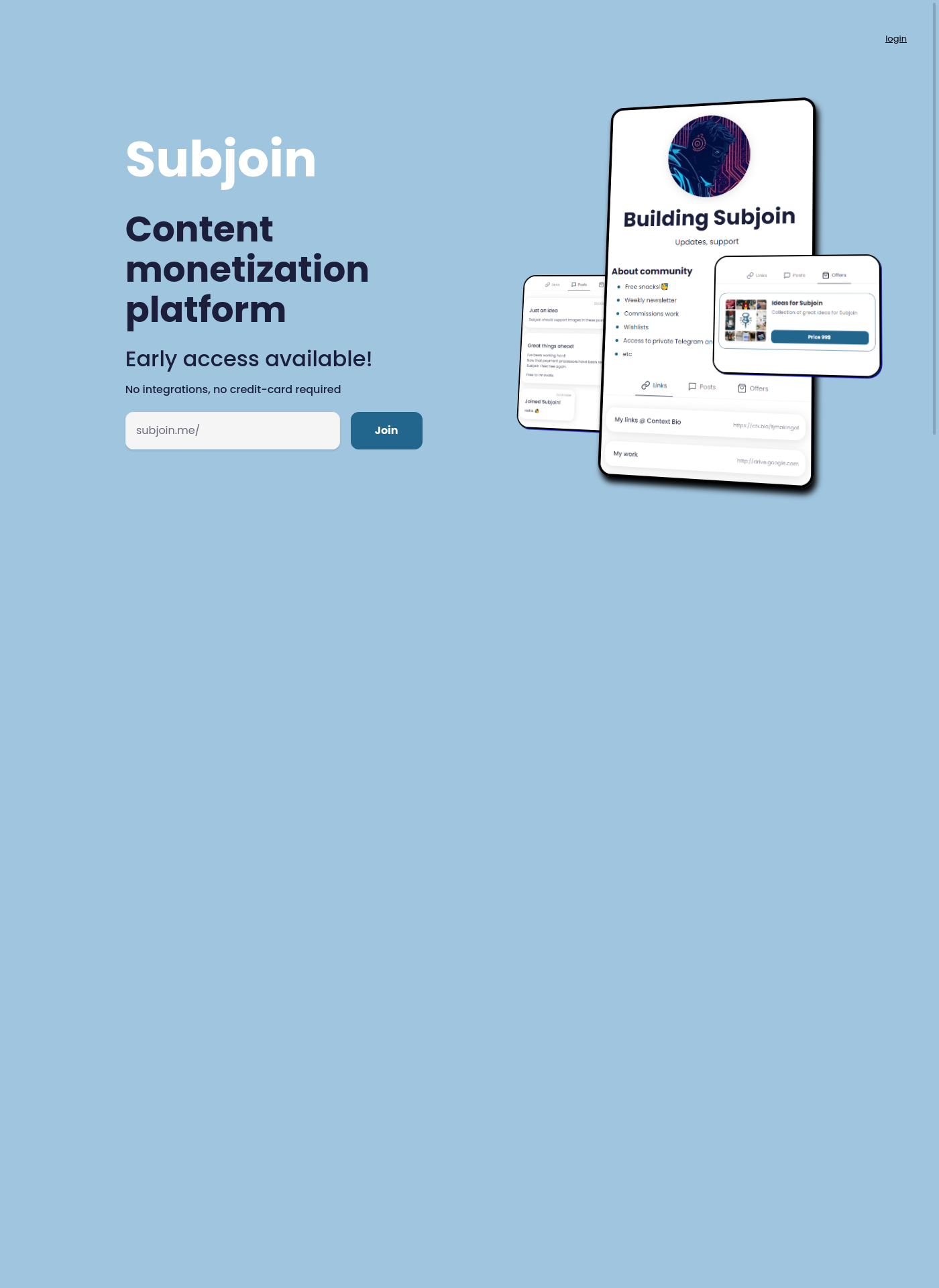 Cover for Subjoin
