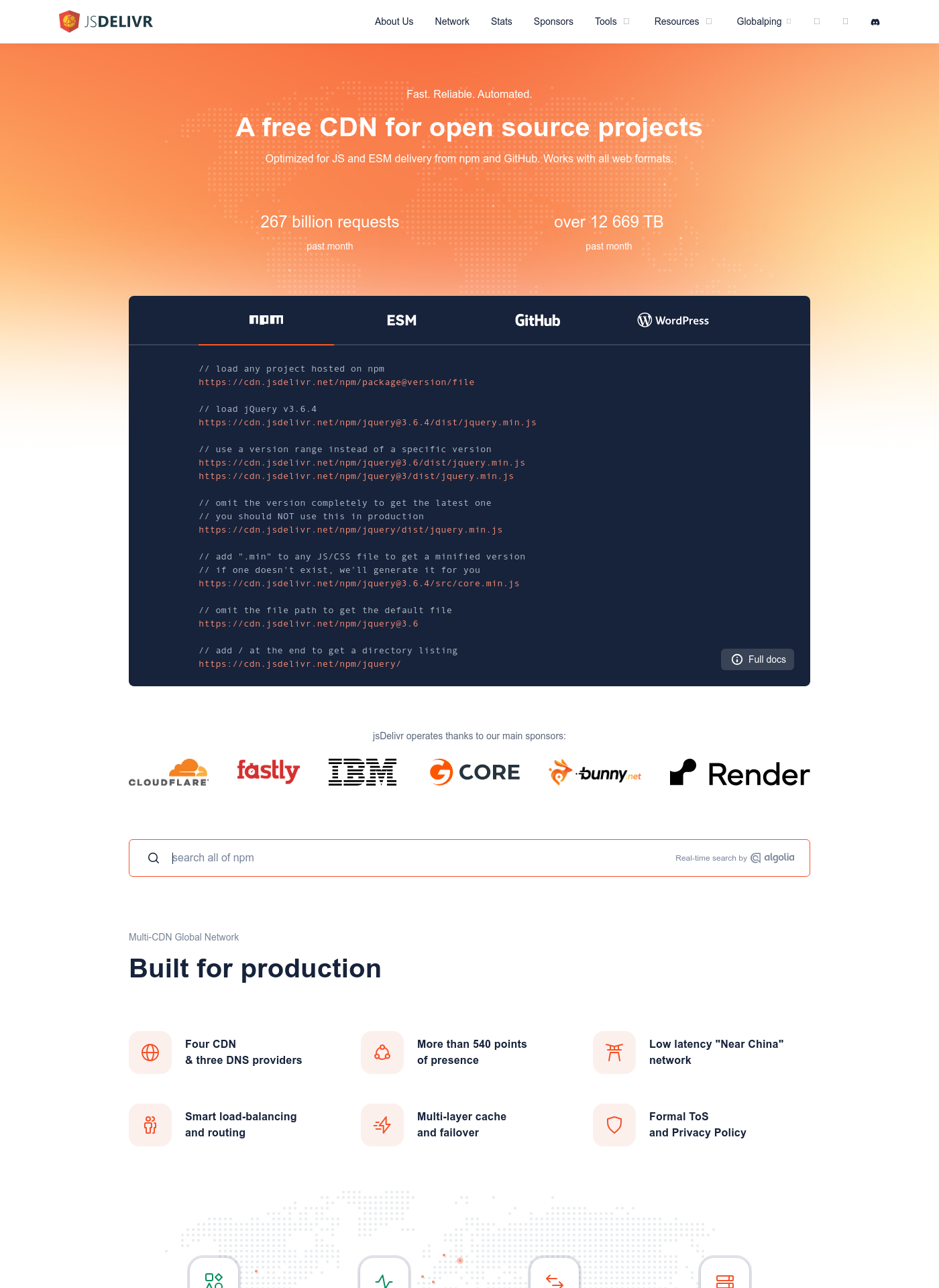 Cover for jsDelivr