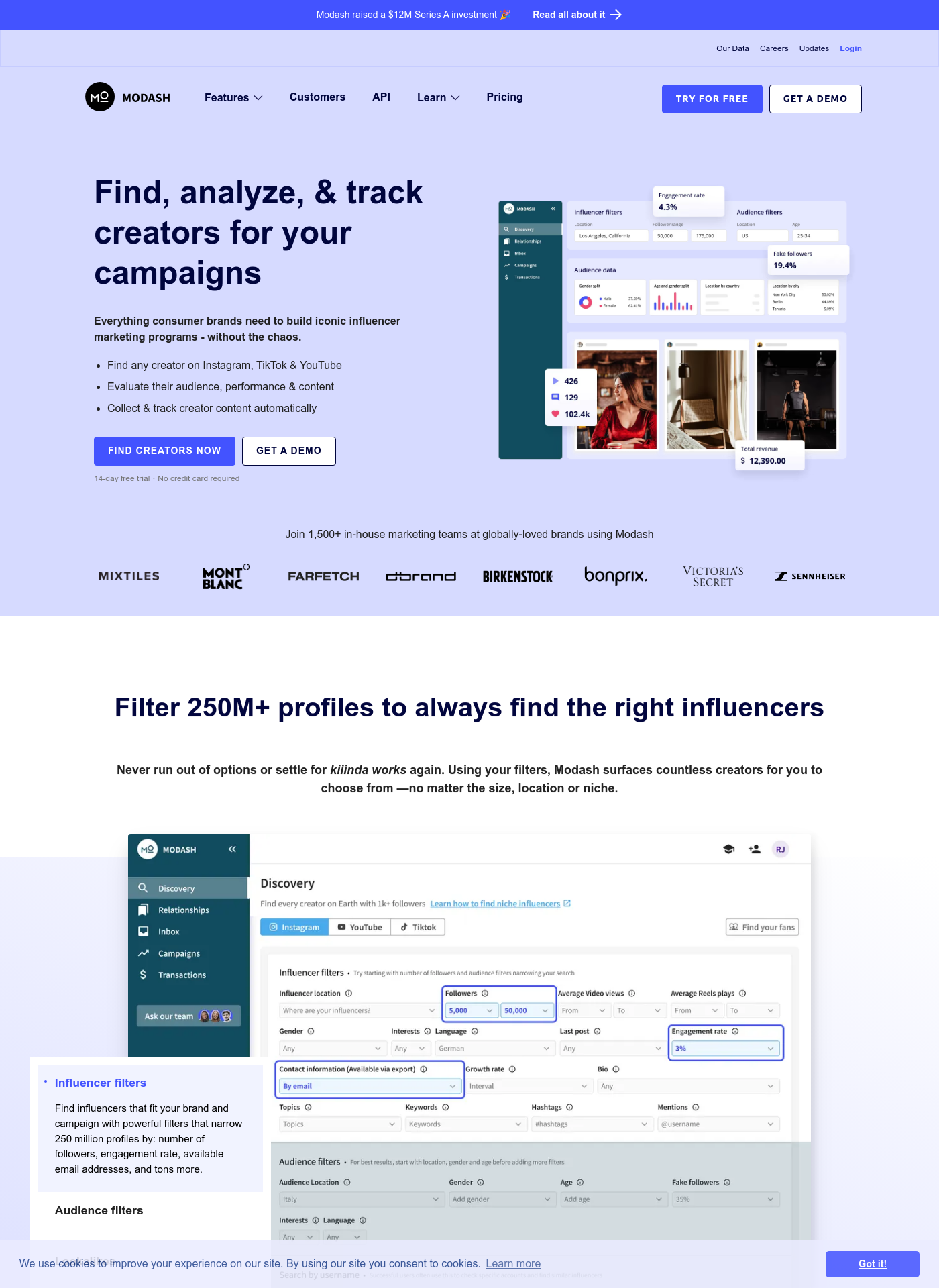 Cover for Modash Influencer Search