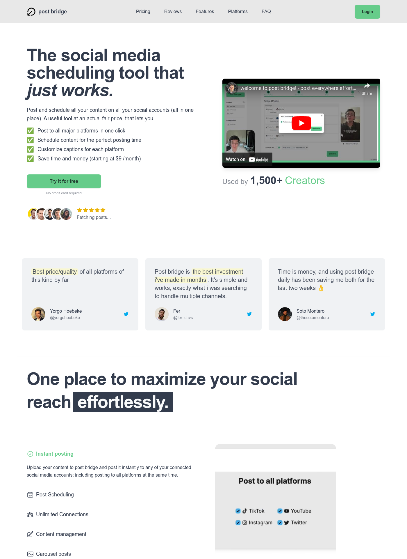 Cover for Post Bridge