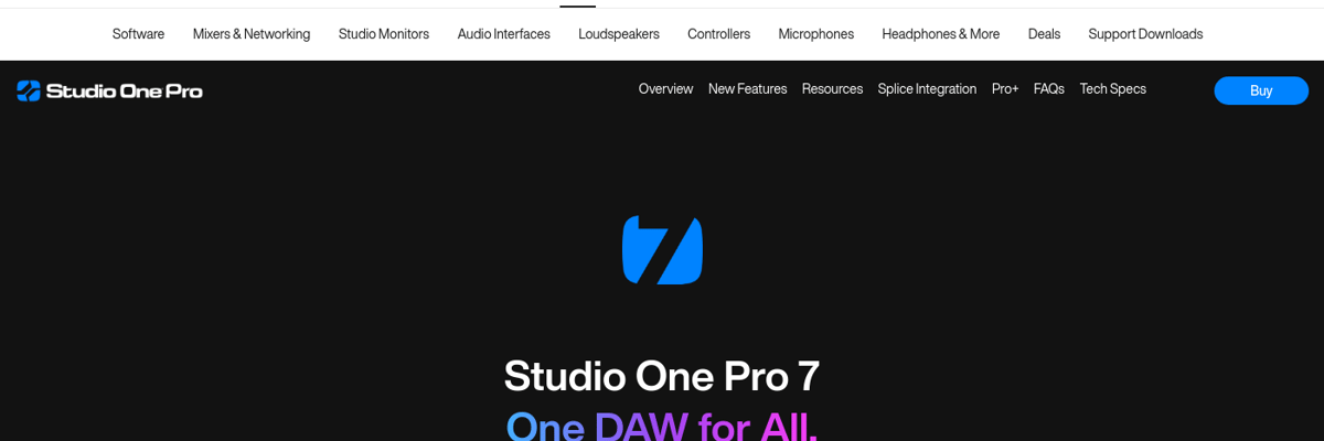 Cover for PreSonus Studio One