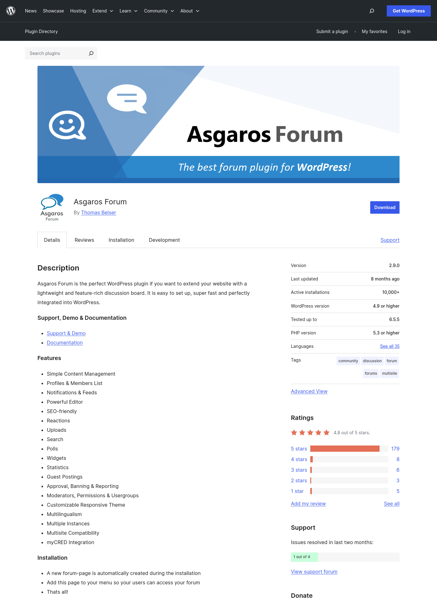 Cover for Asgaros Forum