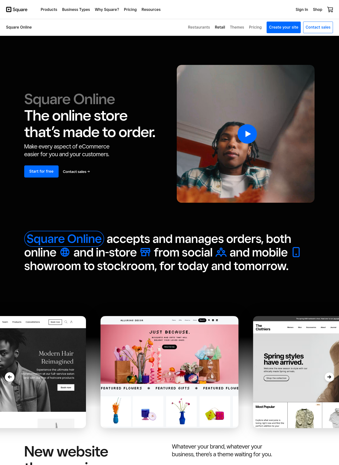 Cover for Square Online