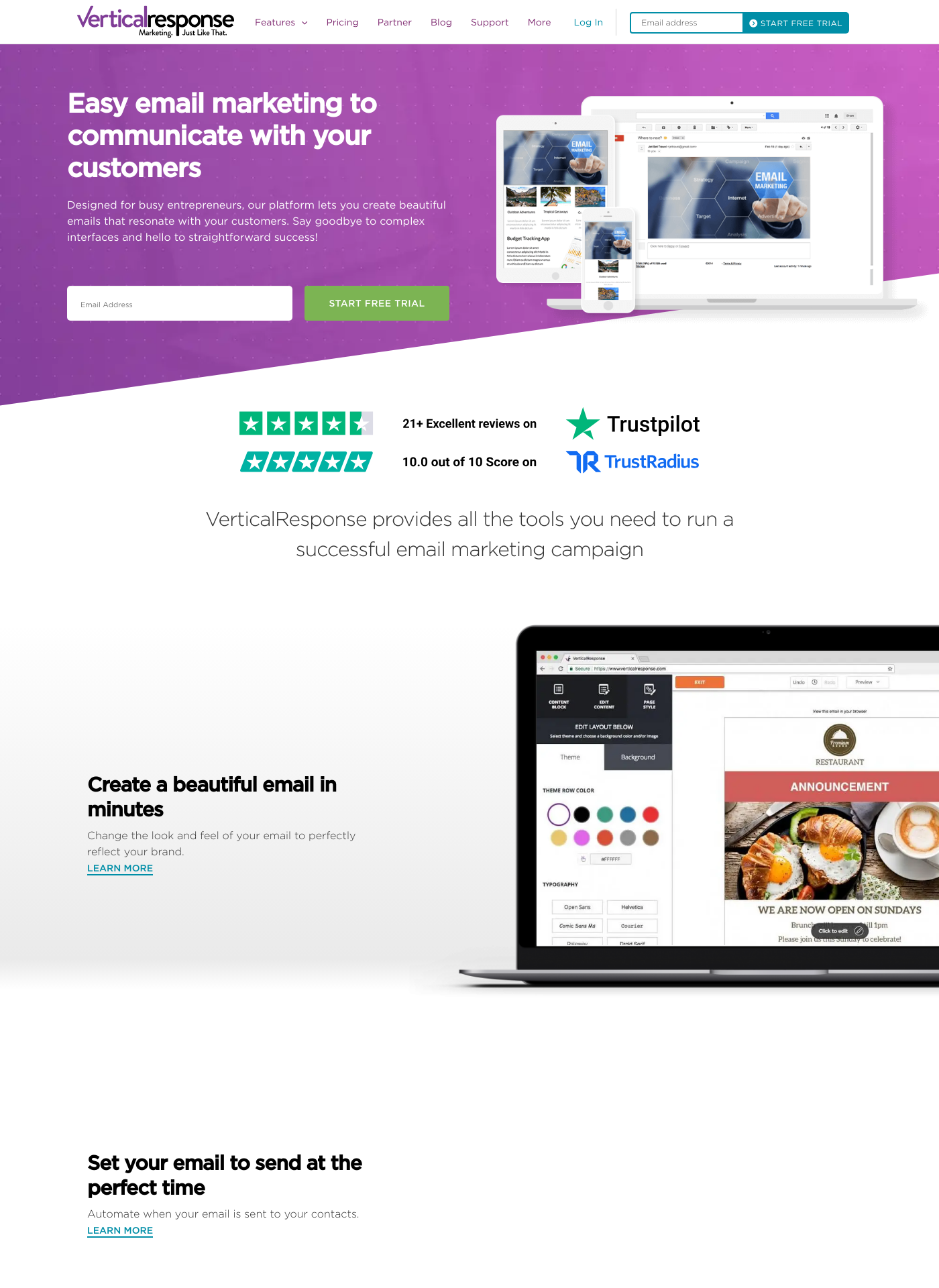 Cover for Vertical response