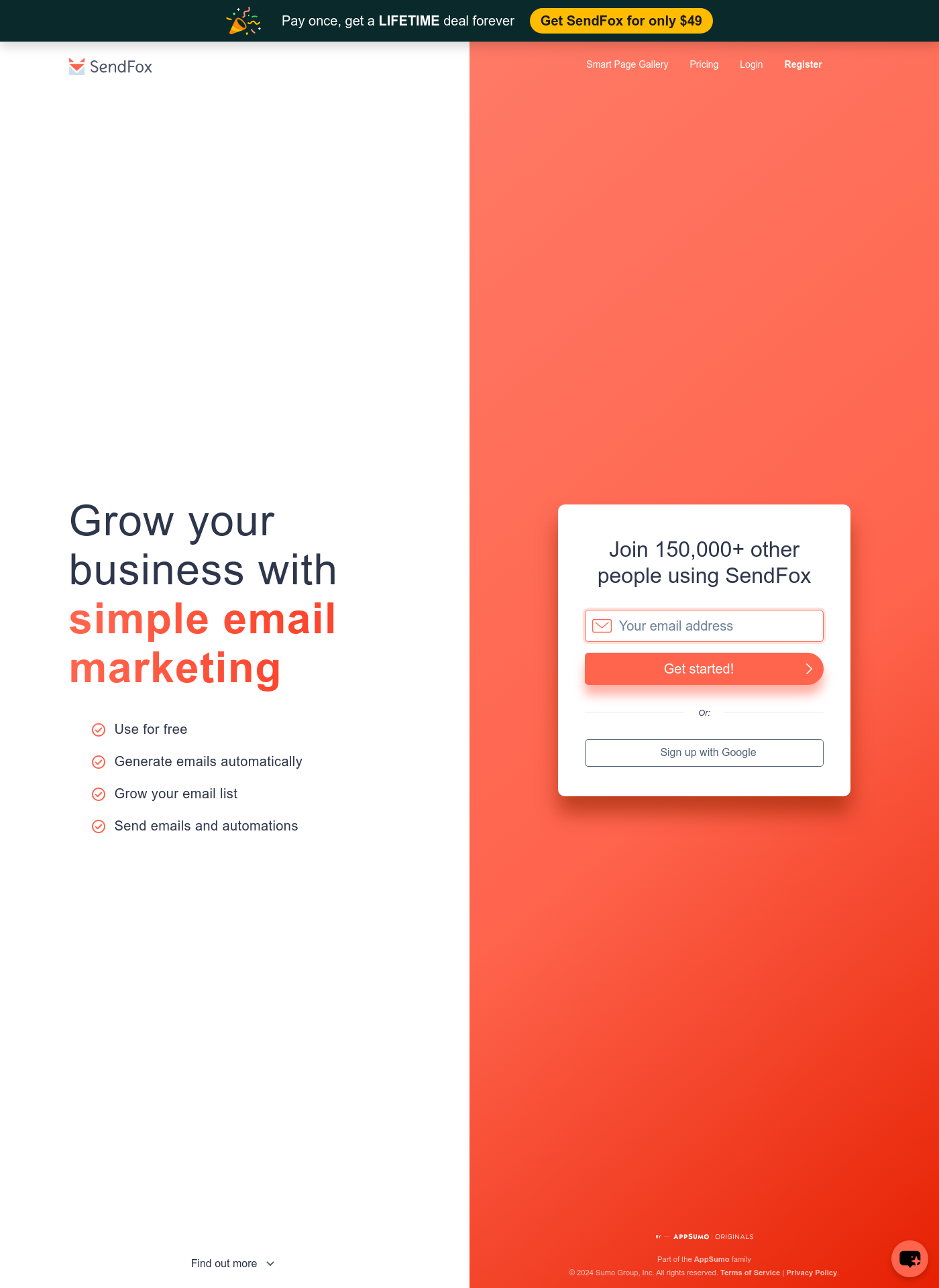 Cover for https://sendfox.com/