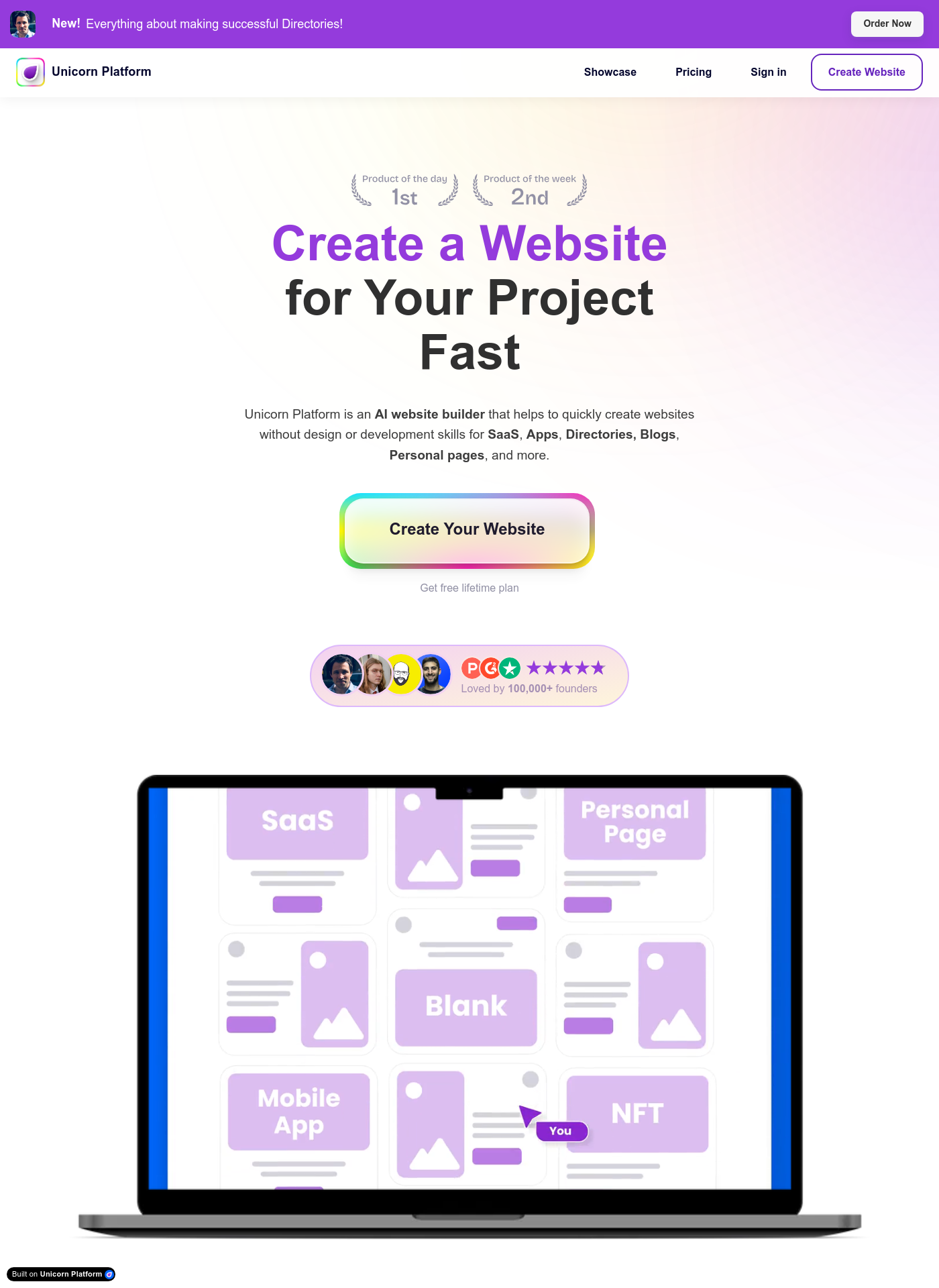 Cover for Unicorn Platform