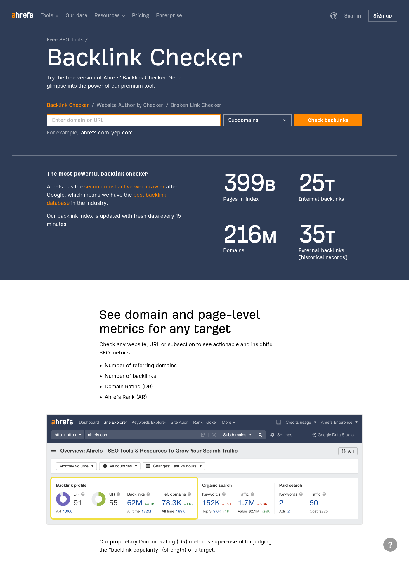 Cover for Ahrefs Backlink Checker