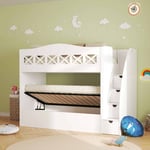 tall bunk bed with ottoman