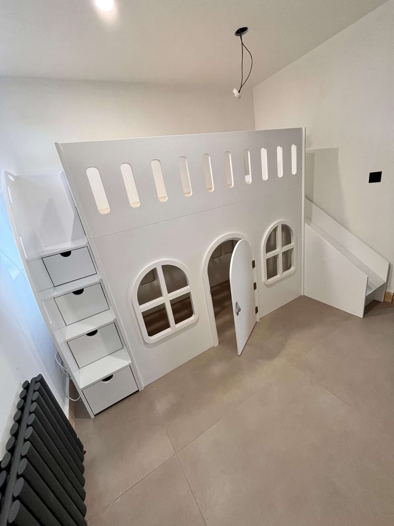 Playhouse high sleeper with stairs