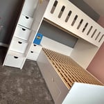 L shaped kids bed