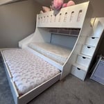 shelving under bunk bed