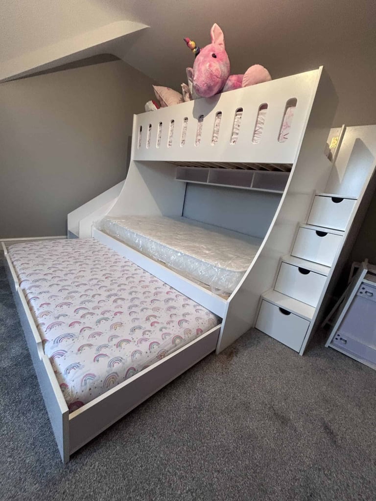 shelving under bunk bed