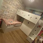 Single bed for boys with stairs for small spaces
