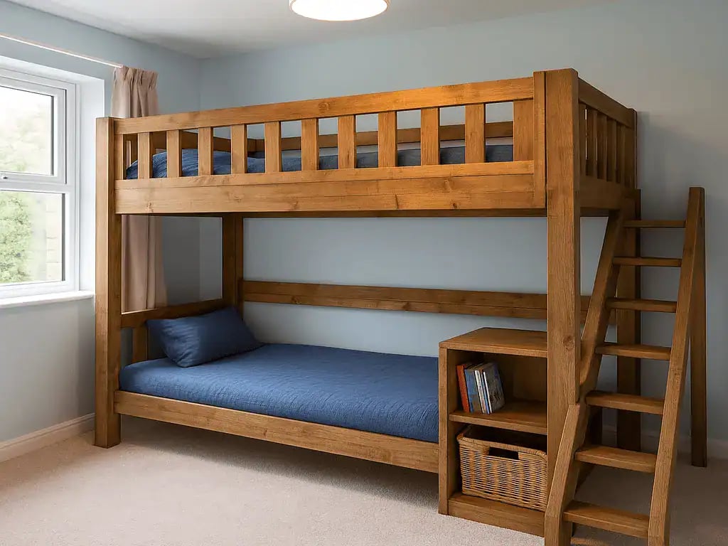 Wooden Rustic Loft Bed
