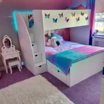 Double And Single L Shape Bed With Bedside