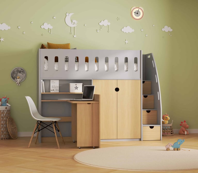 Grey Oak Highsleeper Bed