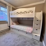 bunk with shelving