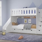 bunk with slide