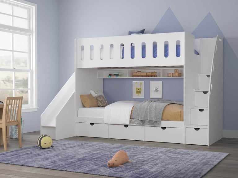 bunk with slide