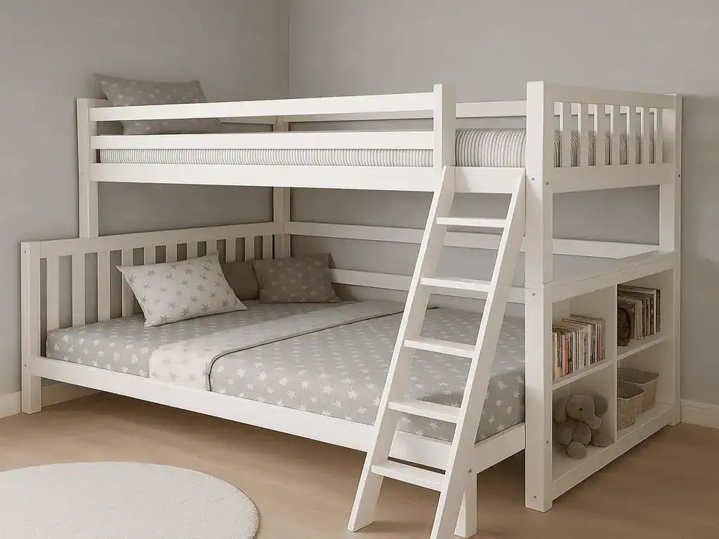 L-Shaped Loft Bed for Corners