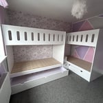 l shaped quad bed