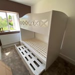 Single Wooden Bunk Bed With Trundle