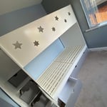 Loft Bed with Slide and Stairs