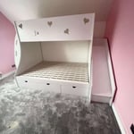 Girls single bed with storage