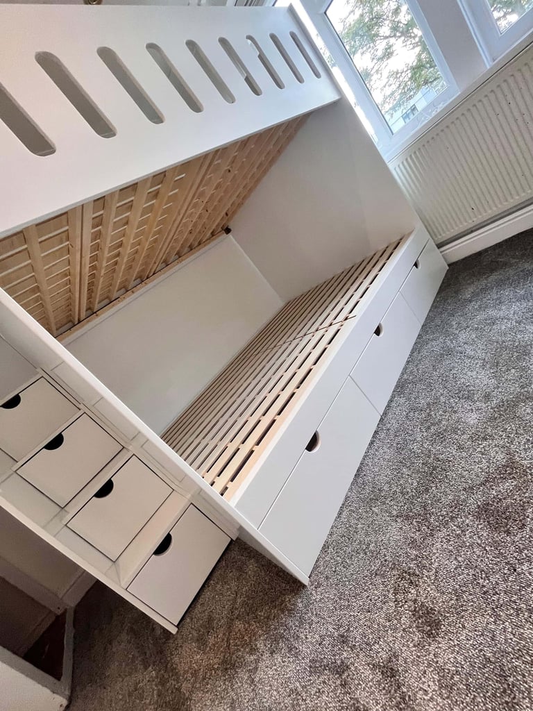 Small bunk beds for toddlers with under-bed storage
