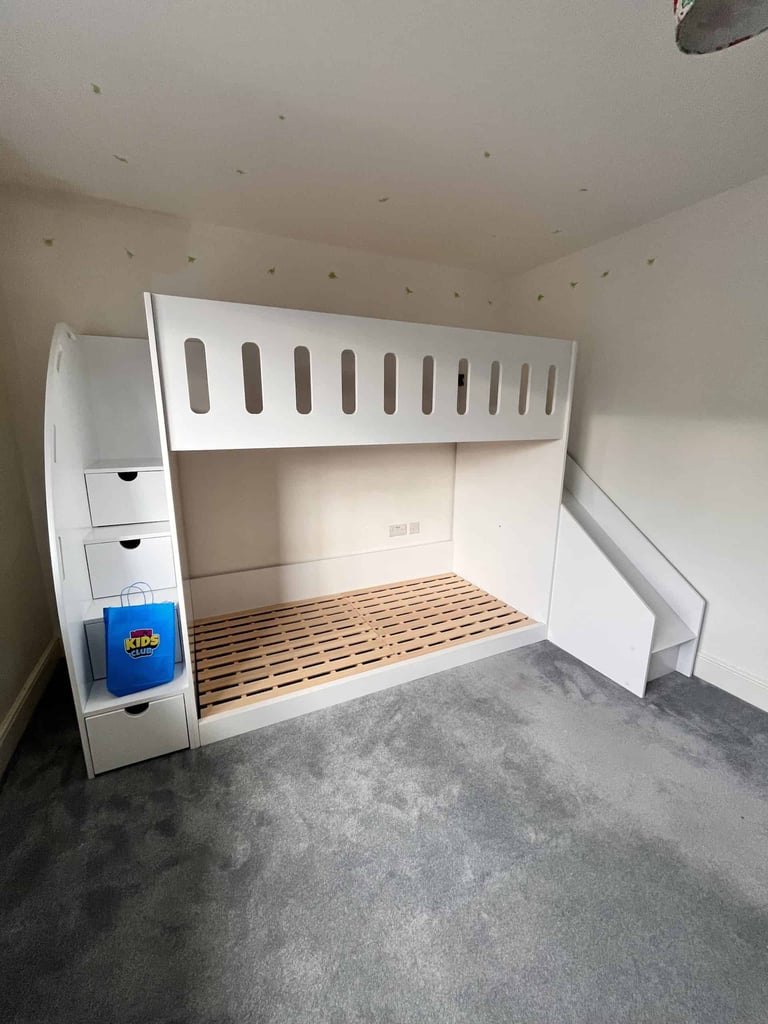 Kids bunk bed with slide