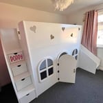 Playhouse high sleeper with extra storage
