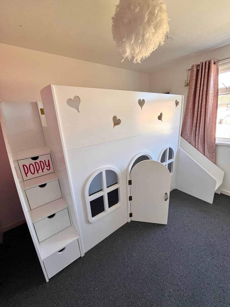 Playhouse high sleeper with extra storage