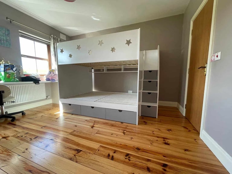 double bunk beds with stairs