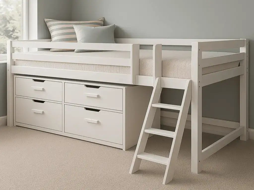 Loft Bed with Storage Drawers