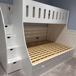 double and single bunk oval rail side view