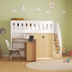 Space-saving Highsleeper with Desk