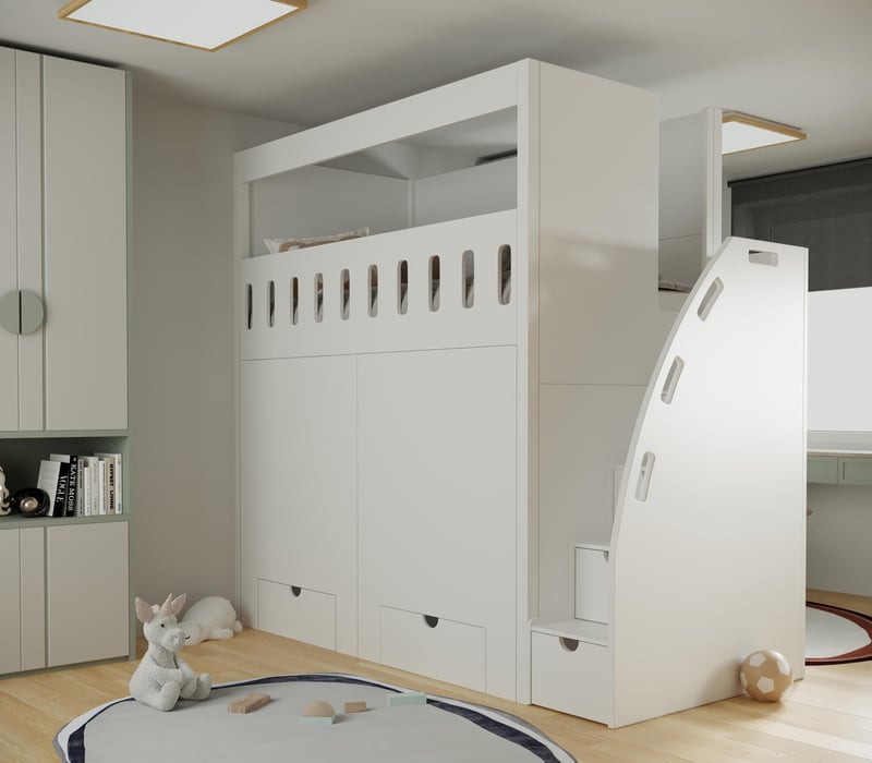 room divider bunk bed