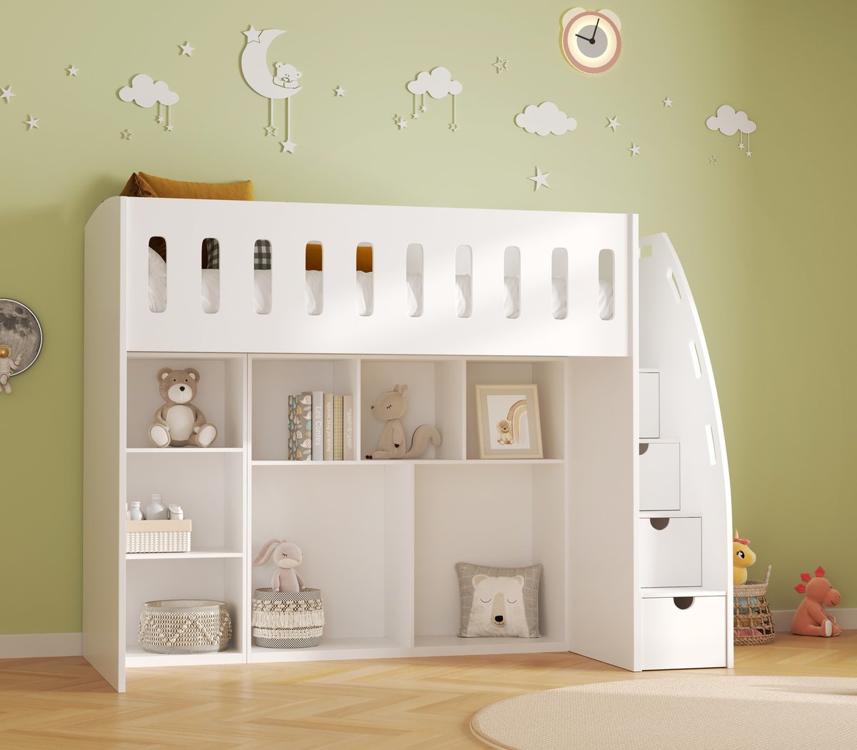 highsleeper with shelving