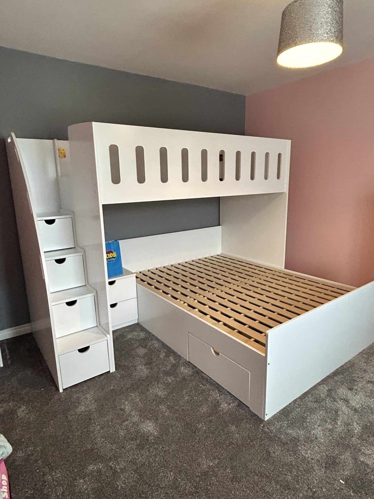 l shaped bunk bed for children