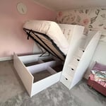 Double single bunk beds with storage