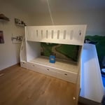 Single bunk bed with slide for small rooms