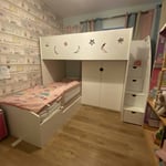 L Style Bed With Wardrobe