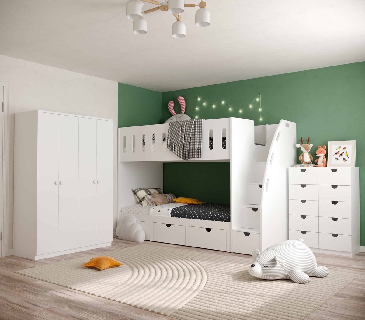 Bed with built-in storage
