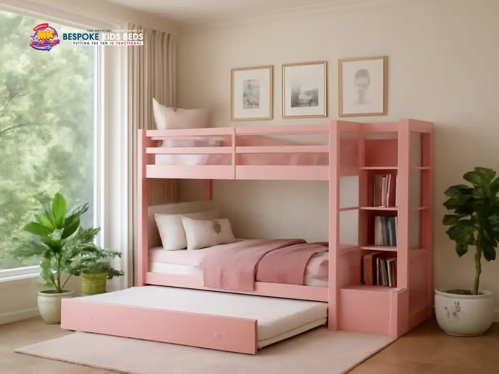 Multi-Functional Split Bunk Beds with Shelving
