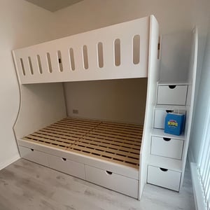Double single bunk beds