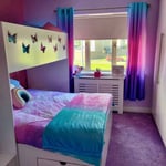 L-shaped single over double bunk bed for compact areas