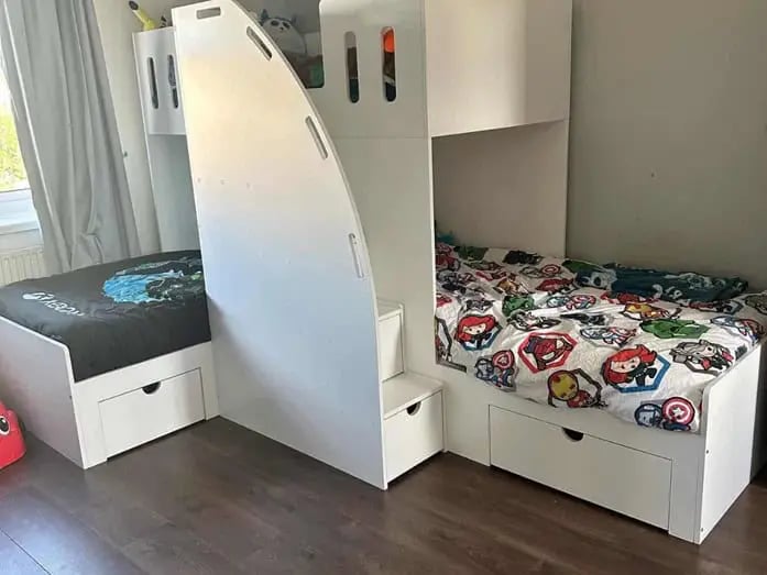 Triple Sleeper Bunk Bed With Mattress