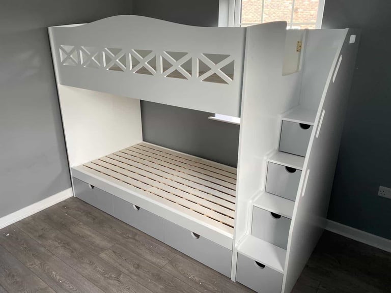 bunk beds with stairs