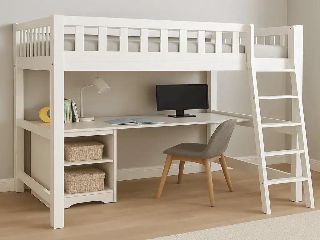 Loft Bed with Built-In Desk