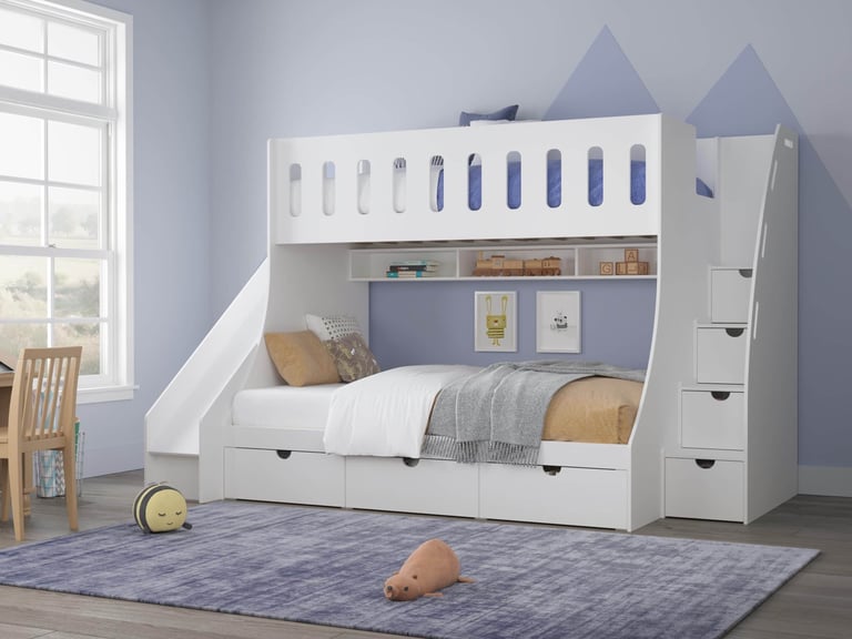 bunk bed with stairs